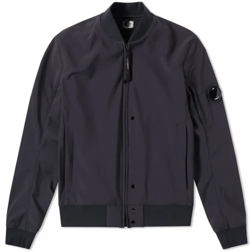 Shell Arm Lens Bomber Jacket
