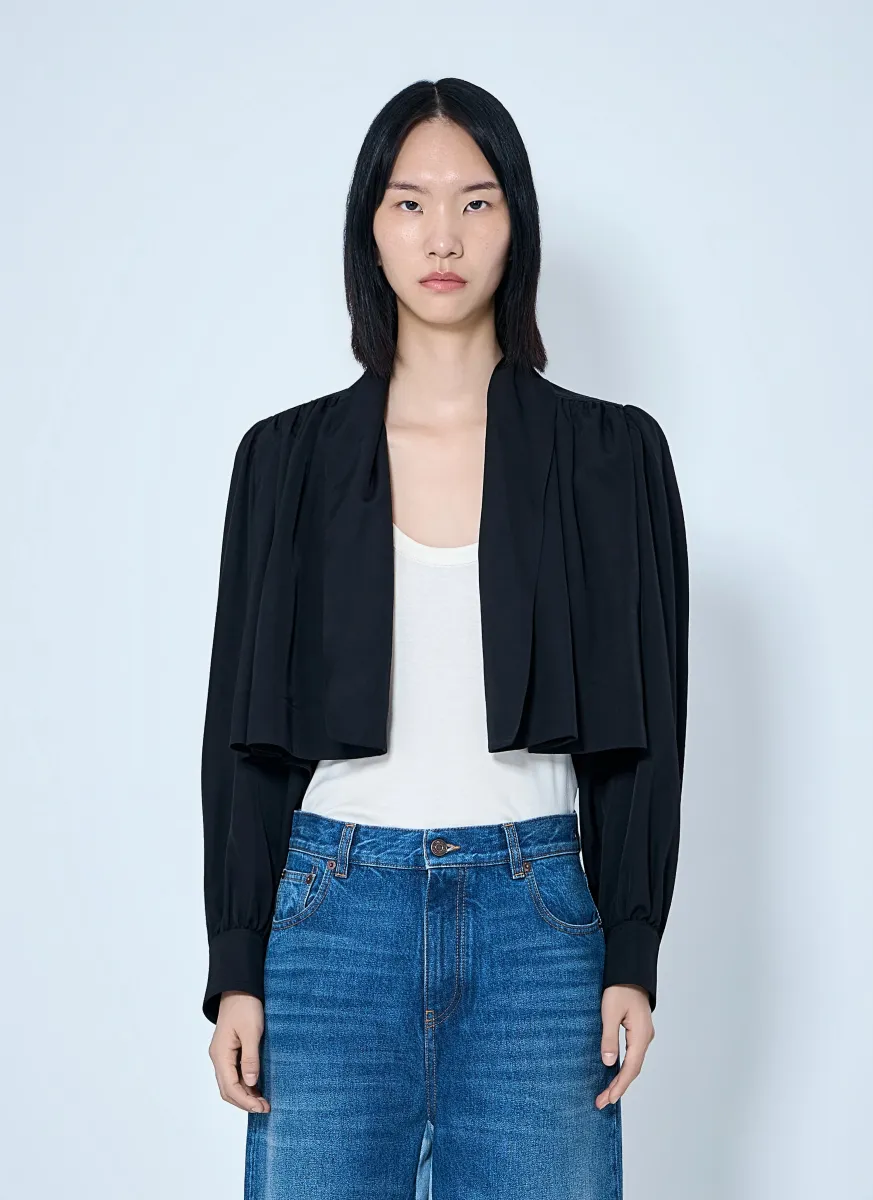 Gathered Cropped Jacket
