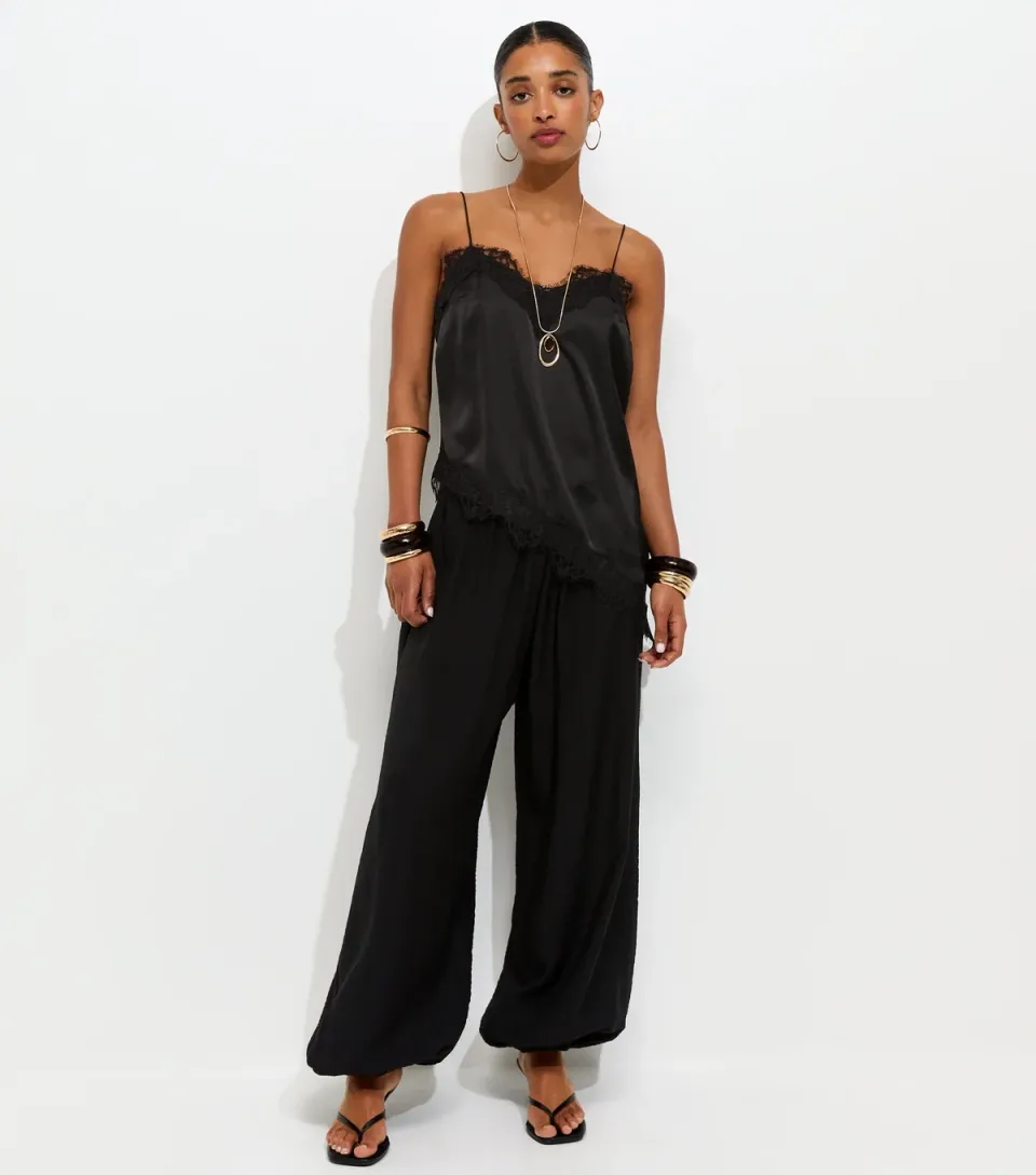 Women's Black Cuffed Leg Trousers