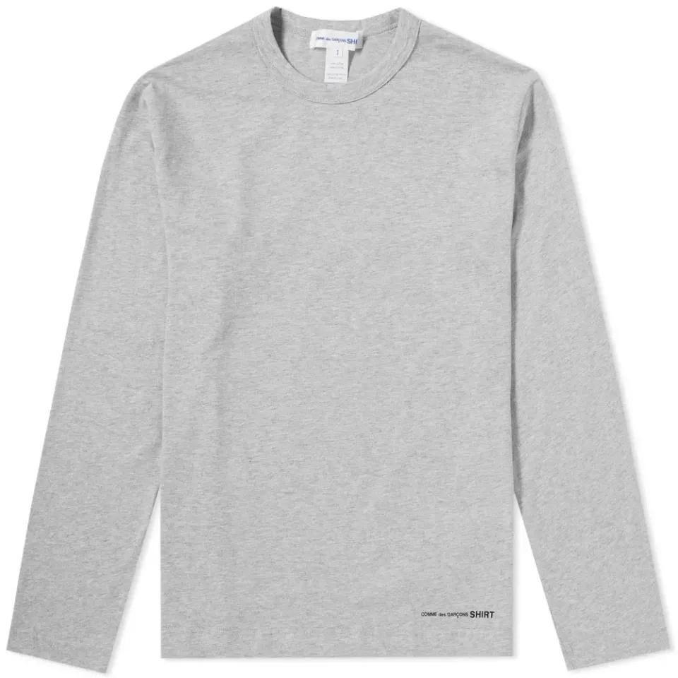 Comme des Garcons SHIRT Long Sleeve Hem Logo Tee