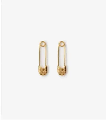 Knight Pin Earrings in Gold
