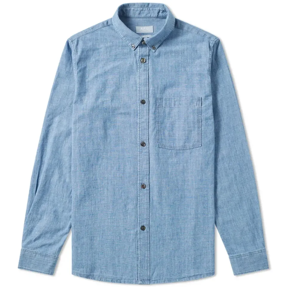 A.P.C. Button Down Clift Chambray Shirt