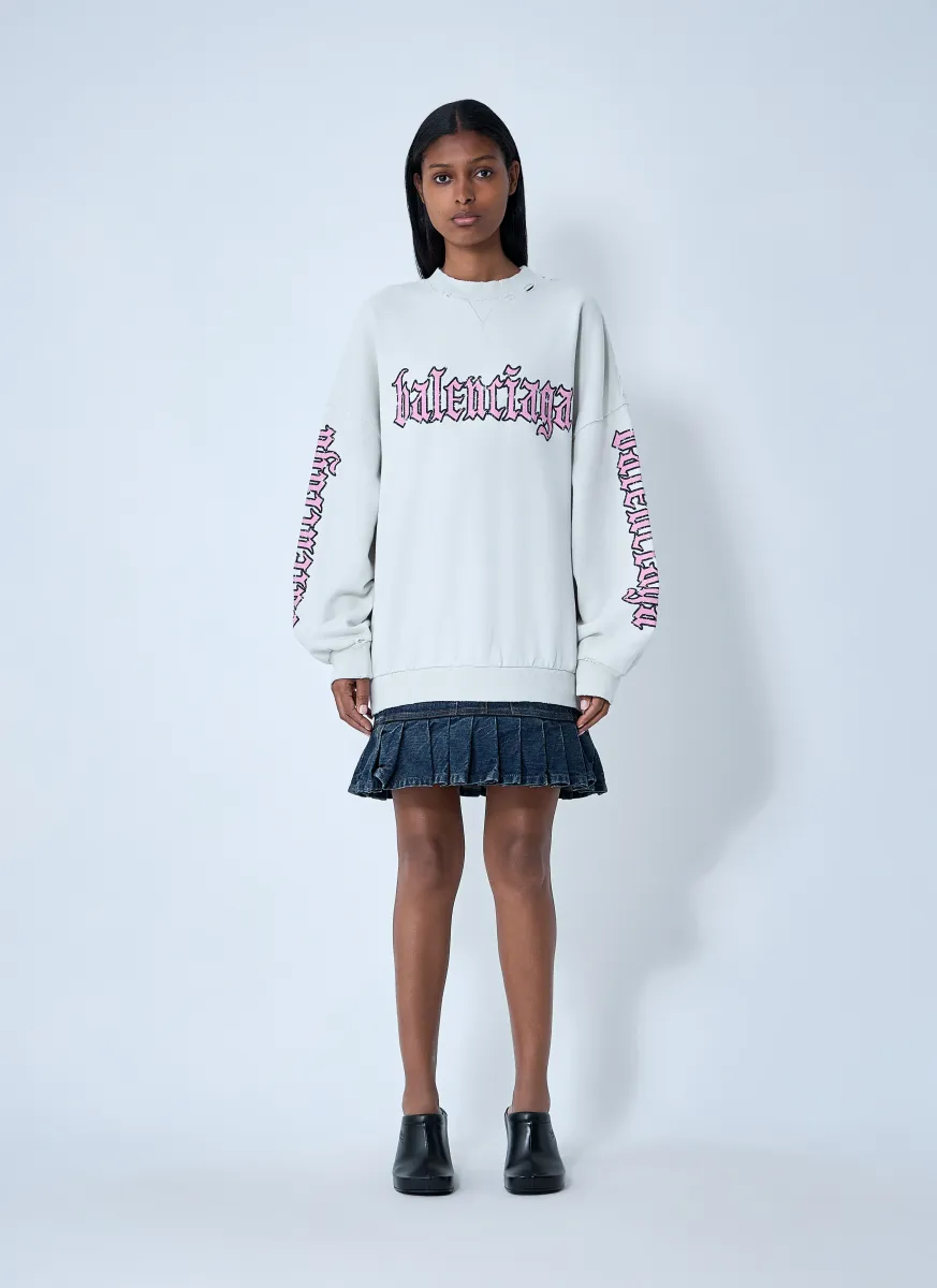 Logo Motif Sweatshirt Dress