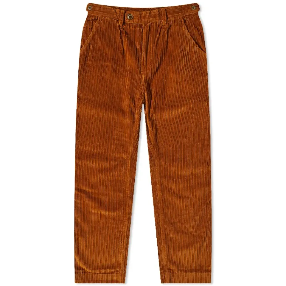 Variegated Cord Pleated Trouser