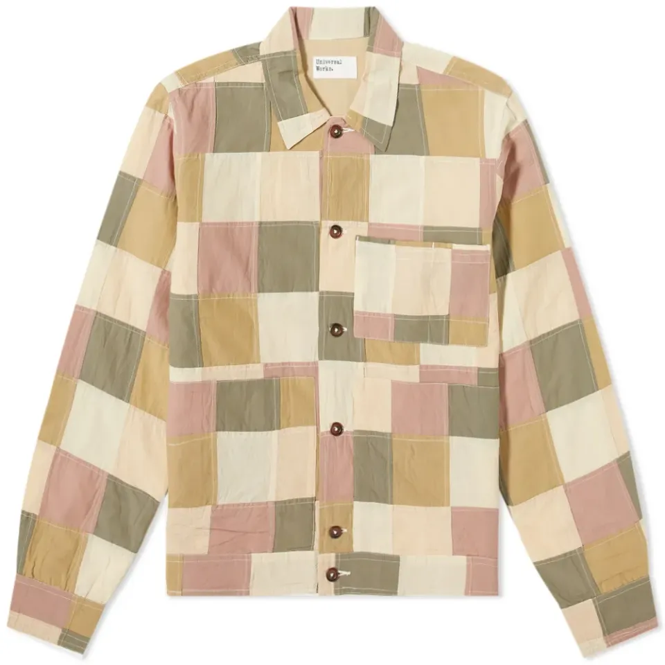 Patchwork Check Uniform Jacket