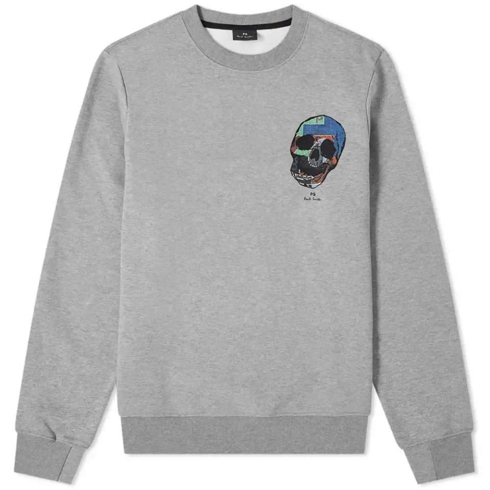 Skull Print Crew Sweat