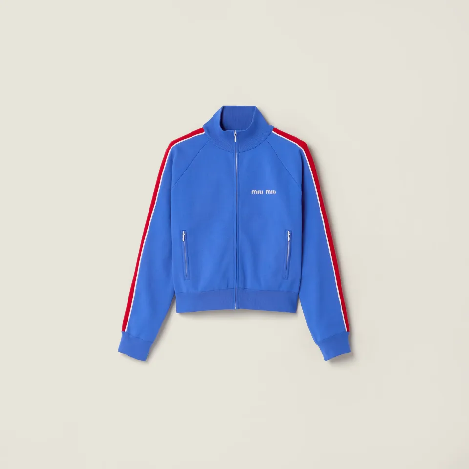 Technical yarn zipper sweatshirt