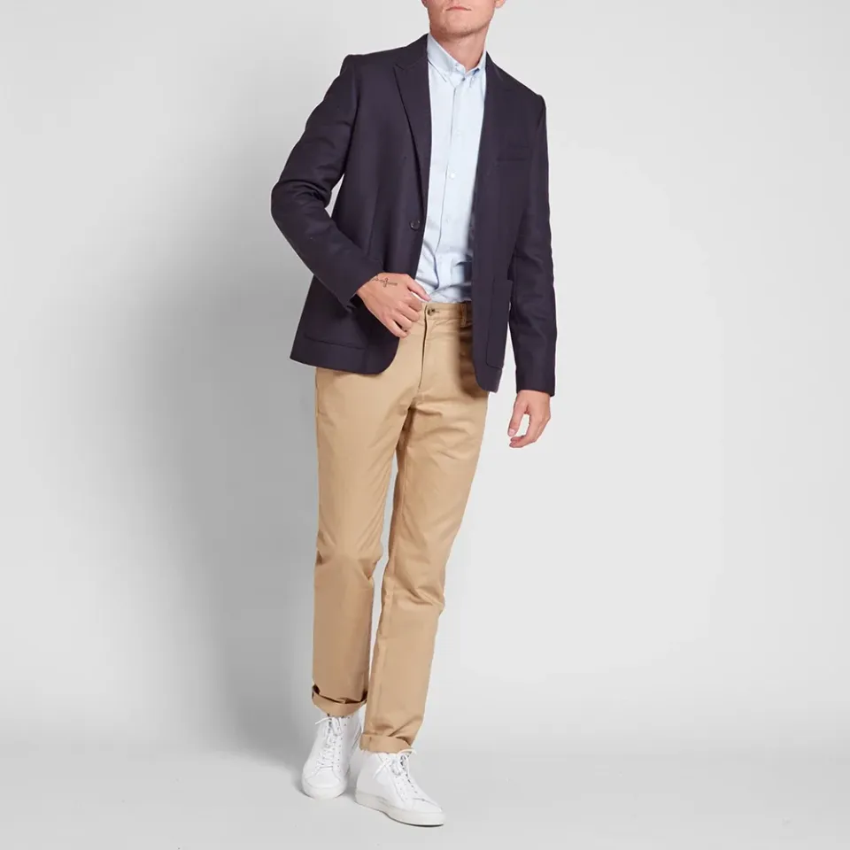Maison Kitsuné Button Down Classic Embroidered Fox Oxford Shirt