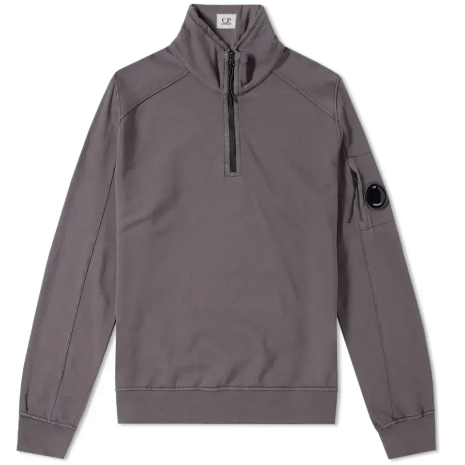 Garment Dyed Light Fleece Half Zip Sweat
