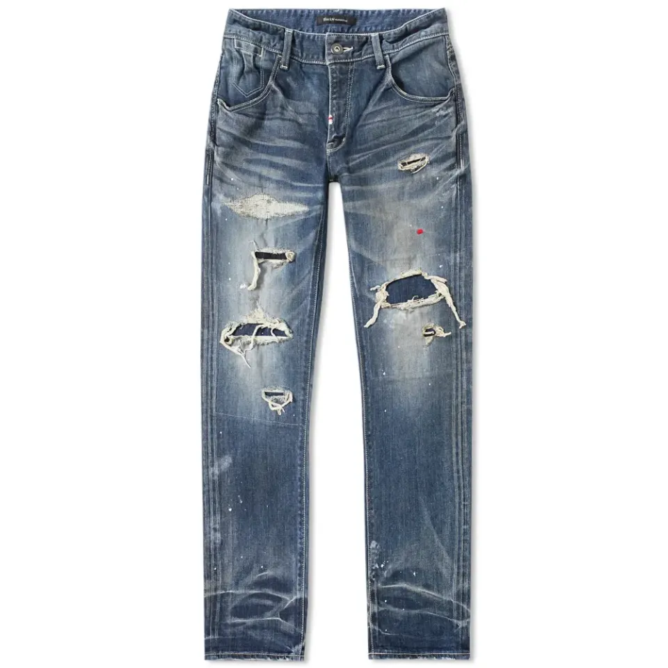 Black Vintage Look Pegtop Jean