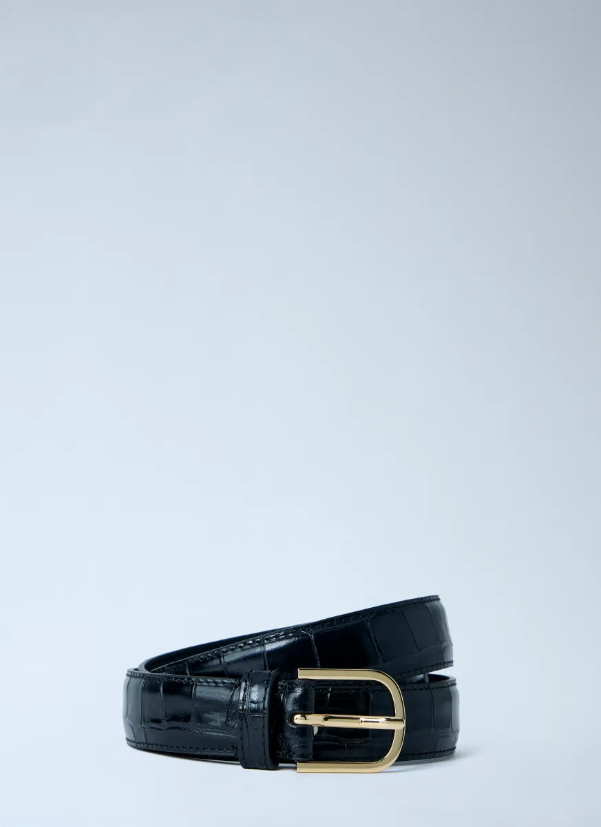 Embossed Leather Belt