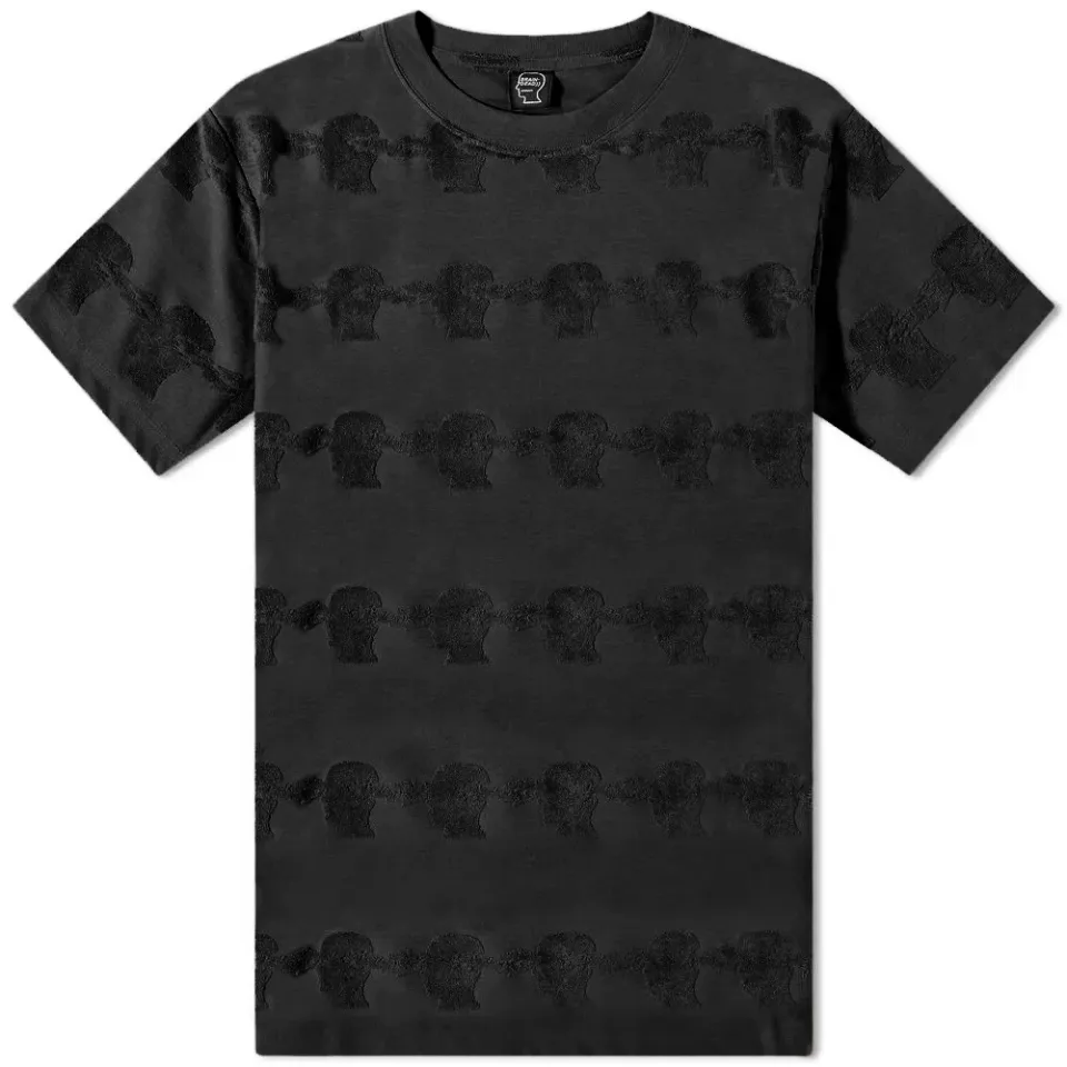 Lightning Head Textured Stripe T-Shirt