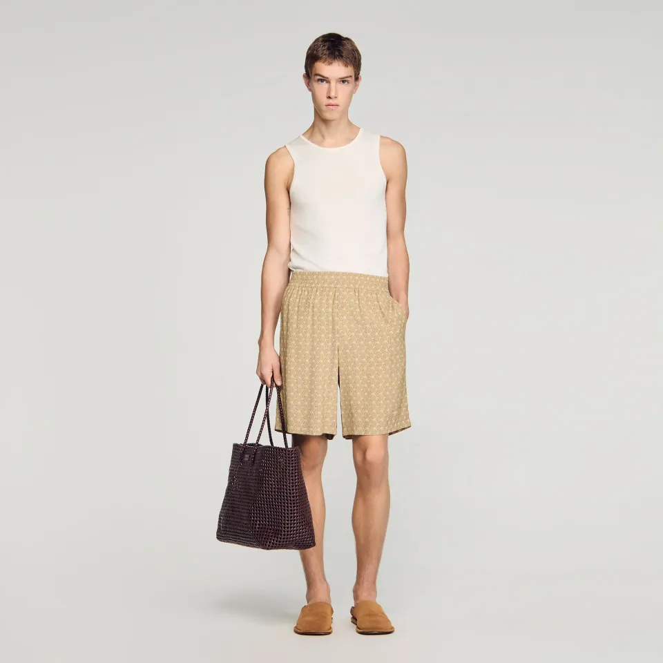 Link print floaty shorts