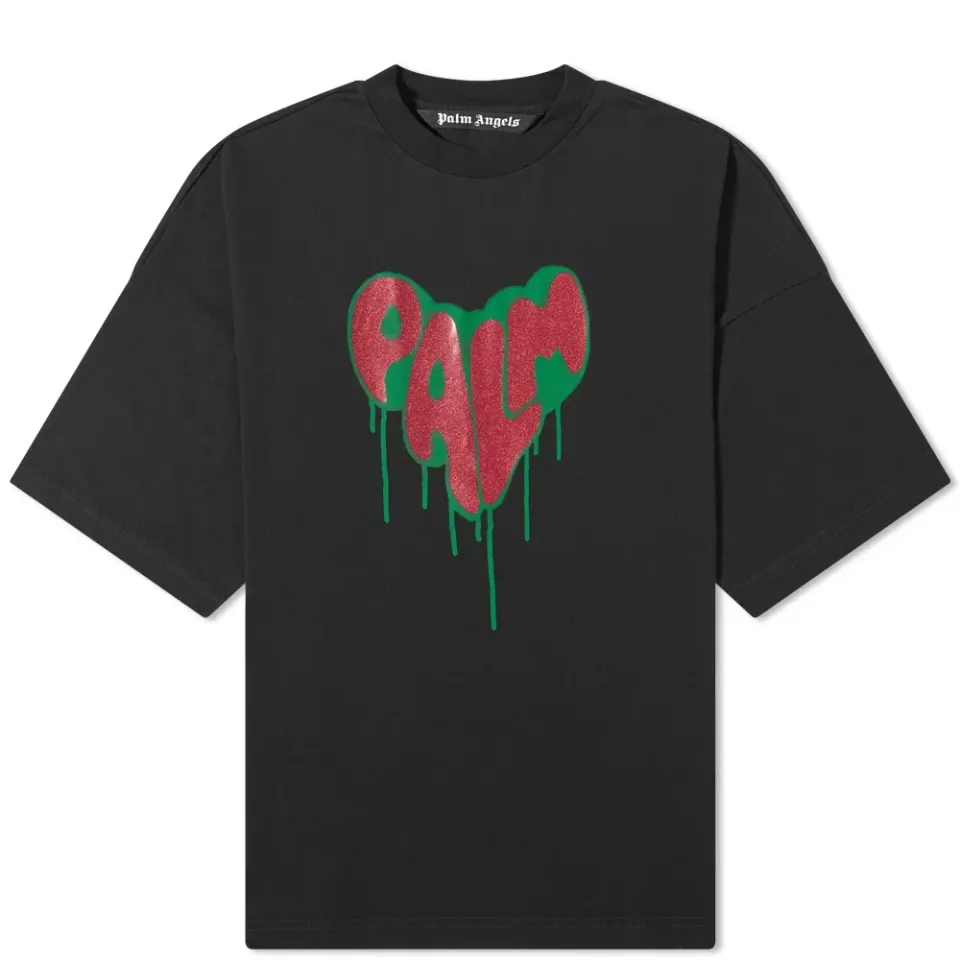 Spray Heart Oversized Logo T-Shirt