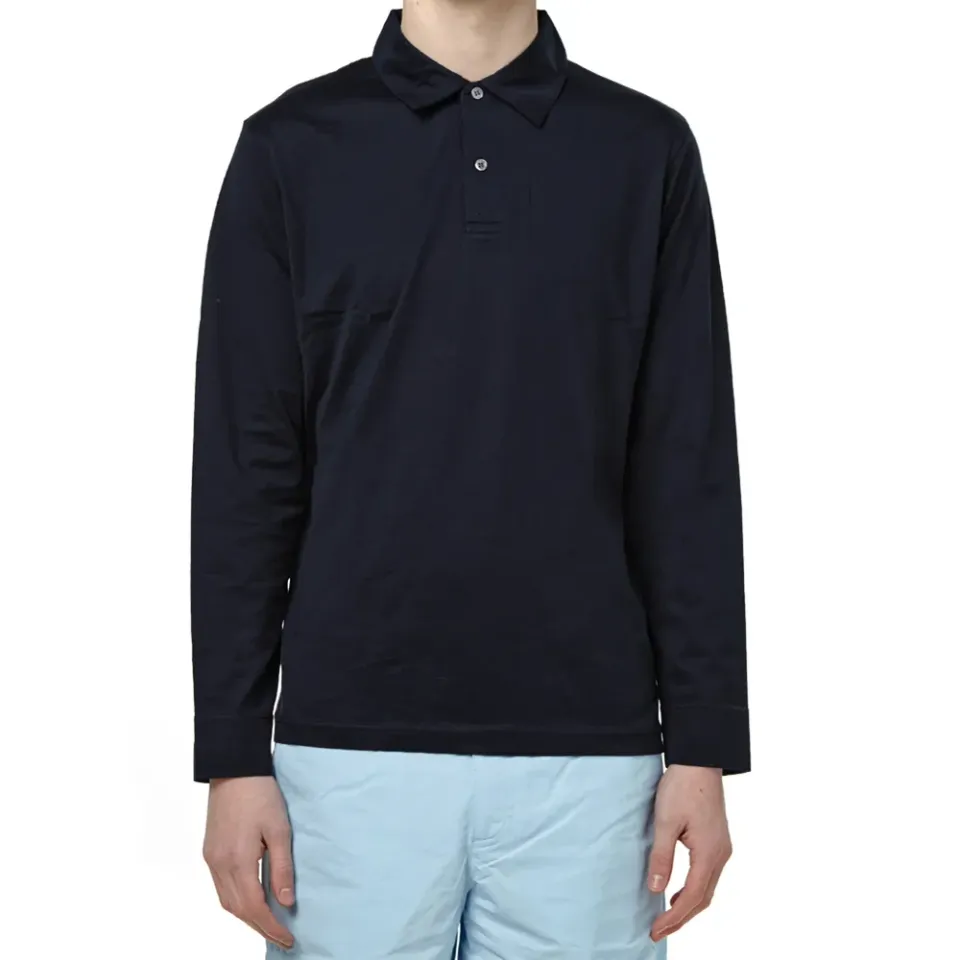 Long Sleeve Jersey Polo Shirt