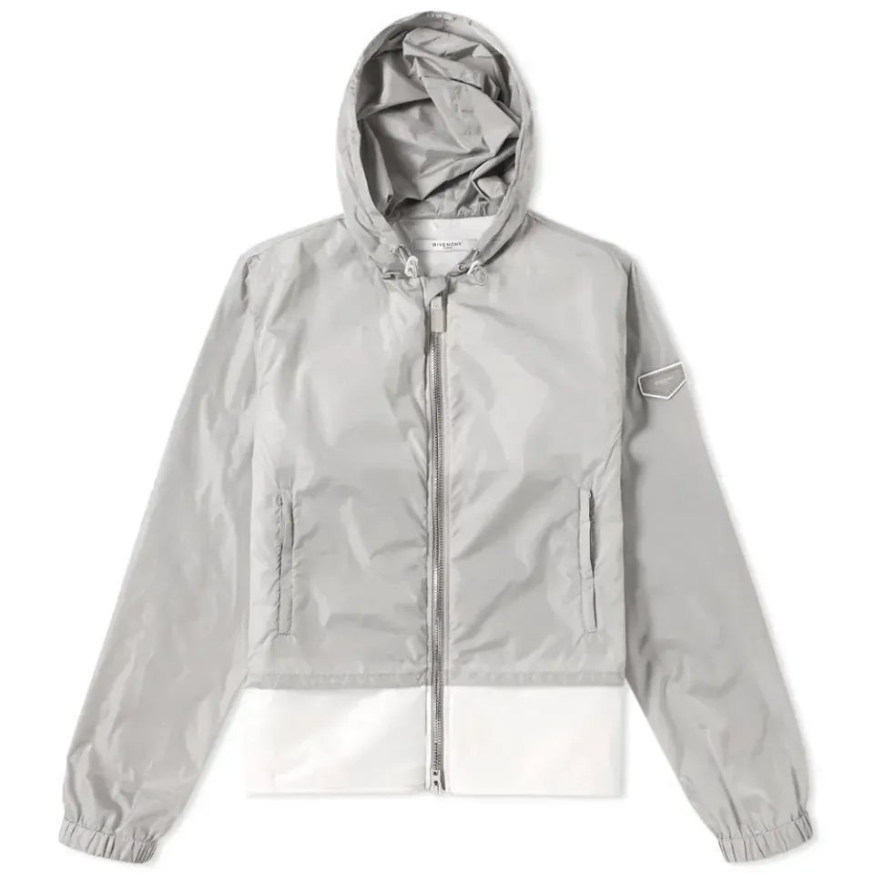 Double Construction Hooded Windbreaker