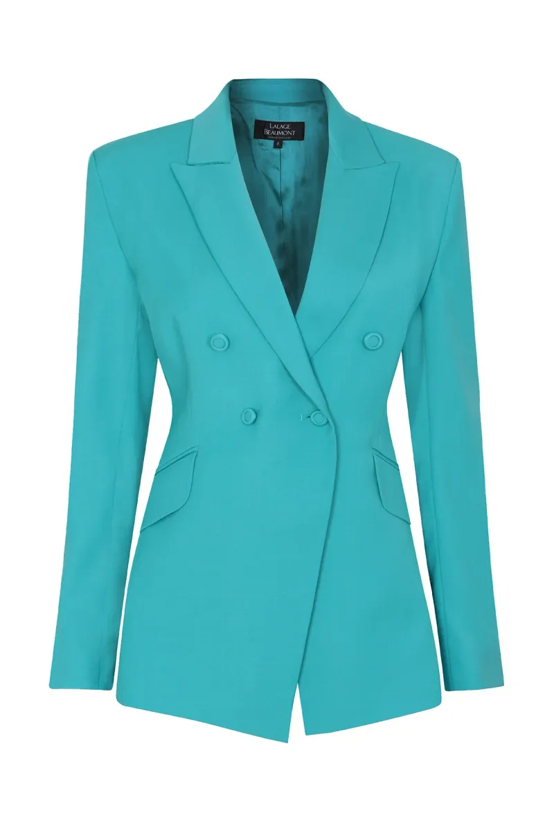 Imogen Jacket in Topaz Wool Faille