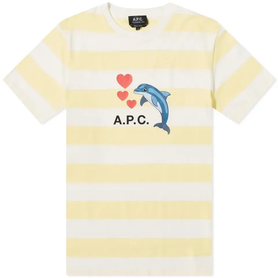 A.P.C. Simon Dolphin Logo Stripe T-Shirt