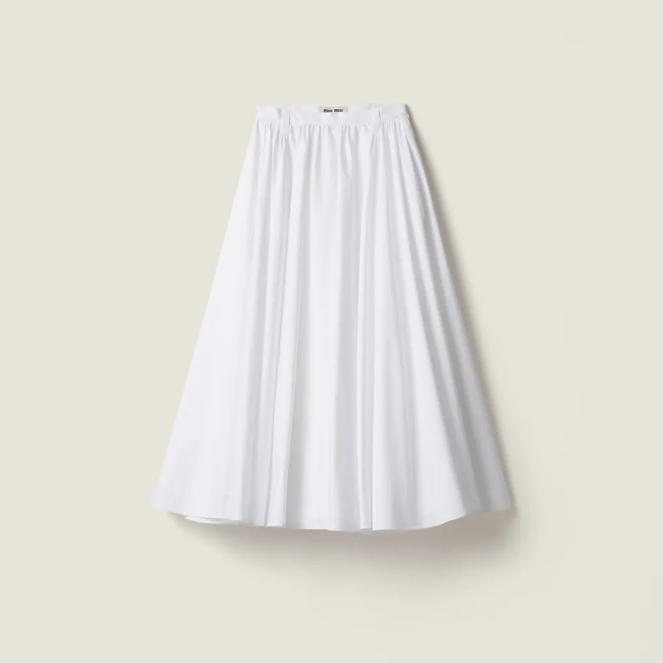Poplin maxi-skirt