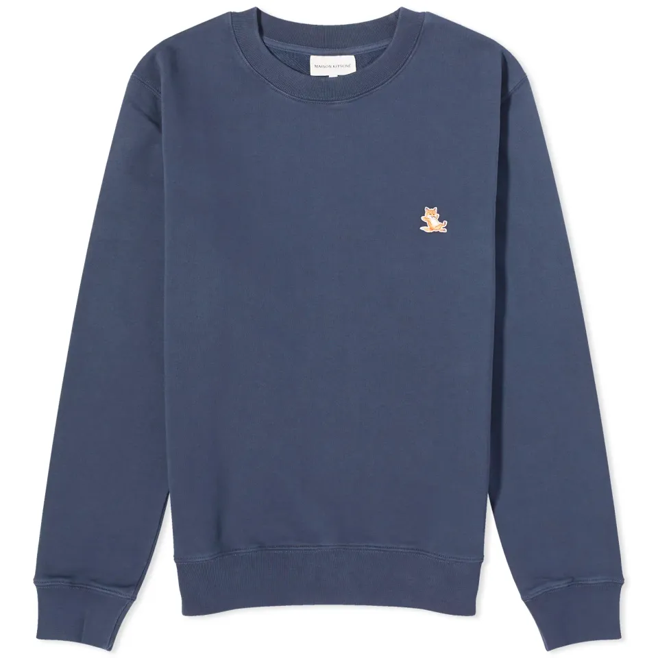 Chillax Fox Patch Crew Sweat