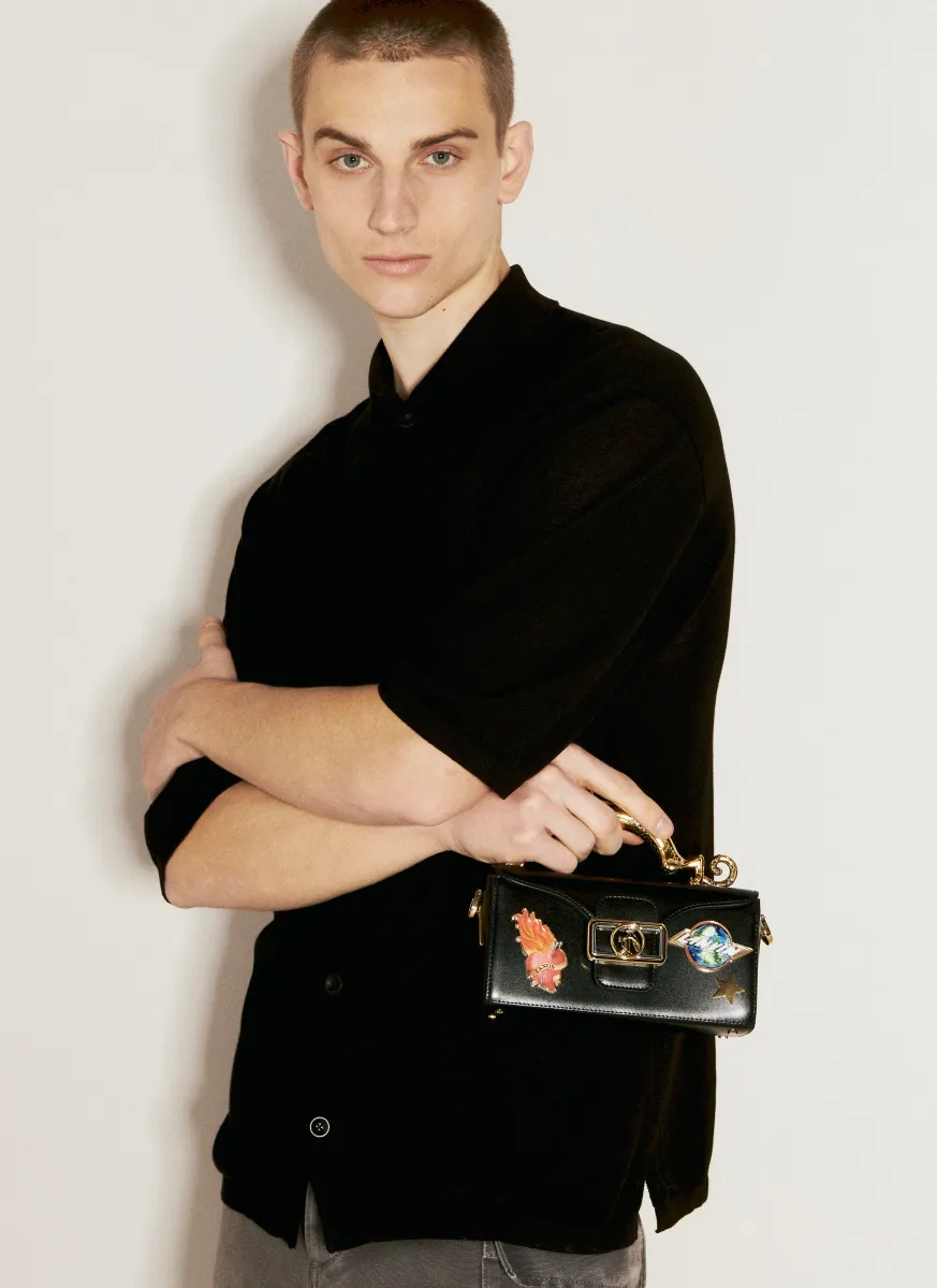 Pins Leather Handbag