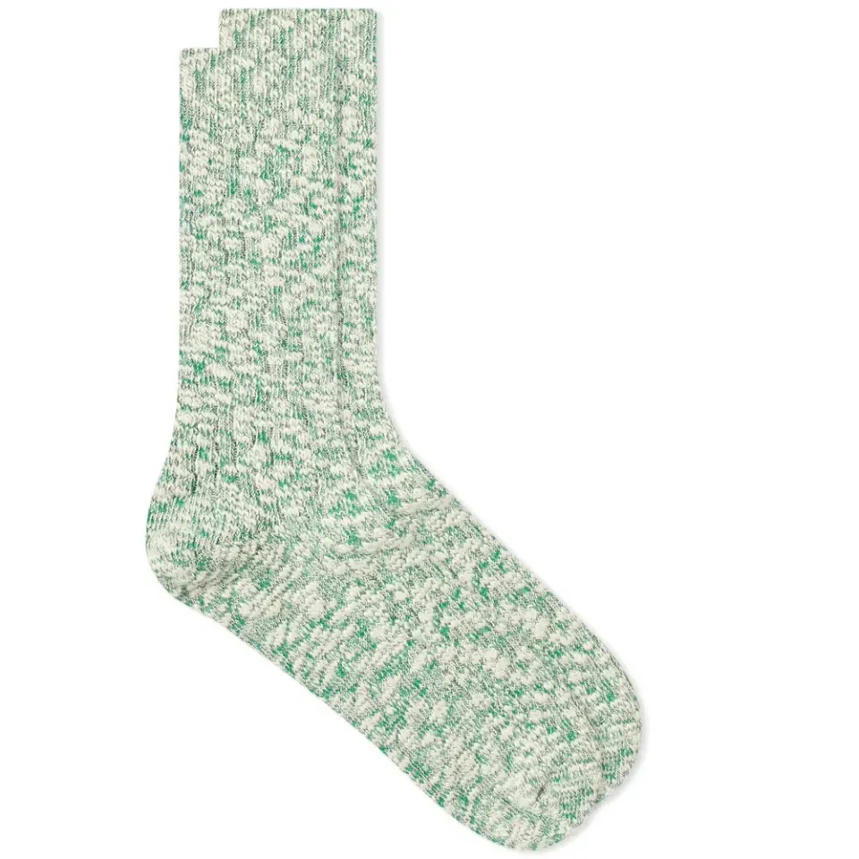 Light Weight Slub Crew Sock