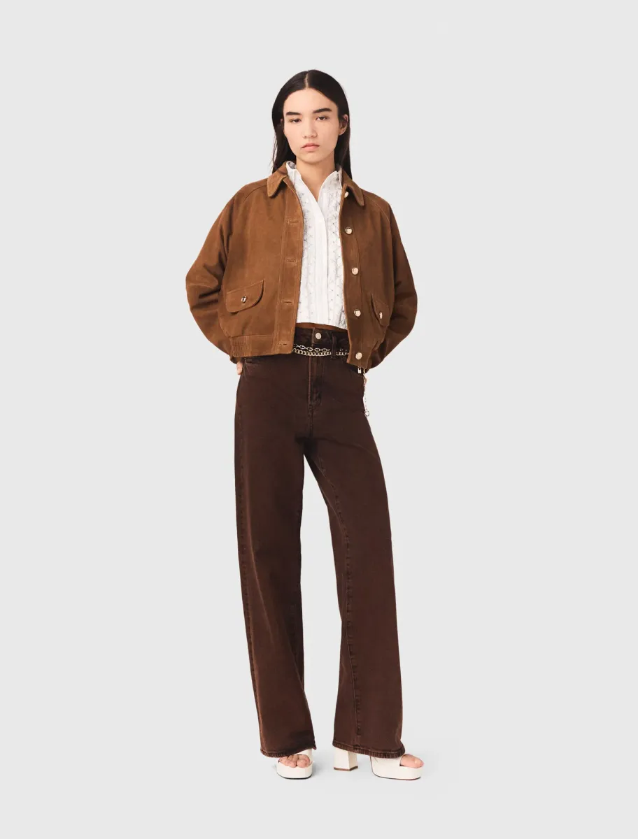 Bootcut jeans with chain