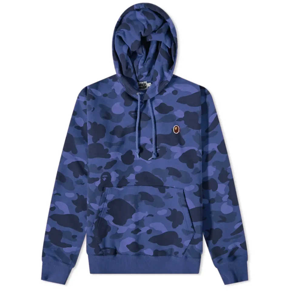 Color Camo One Point Ape Head Pullover Hoodie