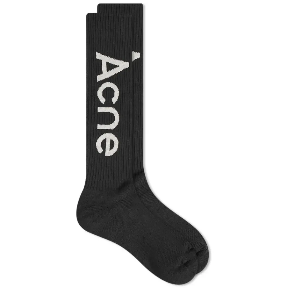 Long Rib Logo Sock