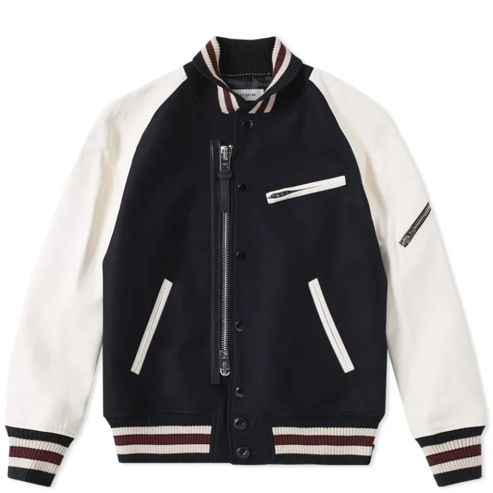 Zipped Varsity Jacket