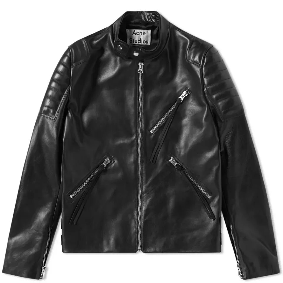 Oliver Chevron Leather Jacket
