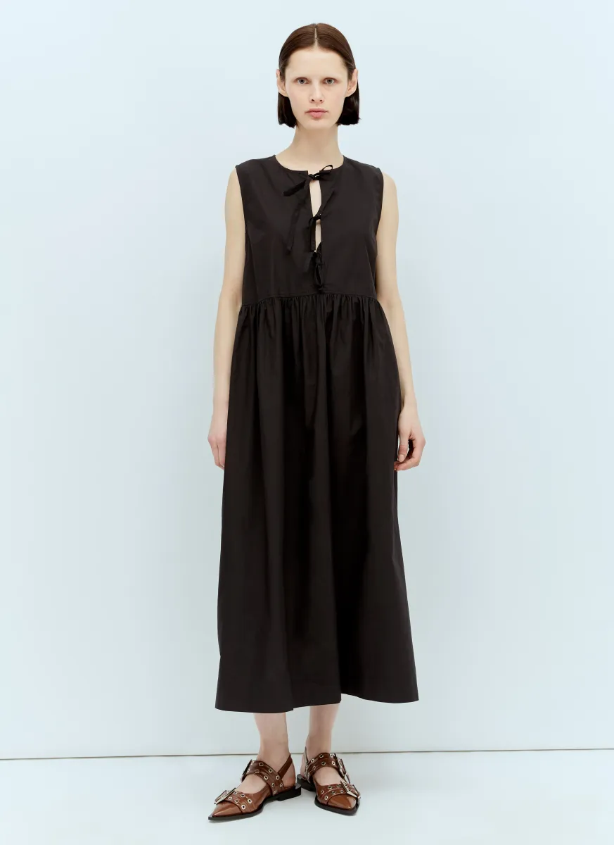 Cotton Poplin Midi Dress