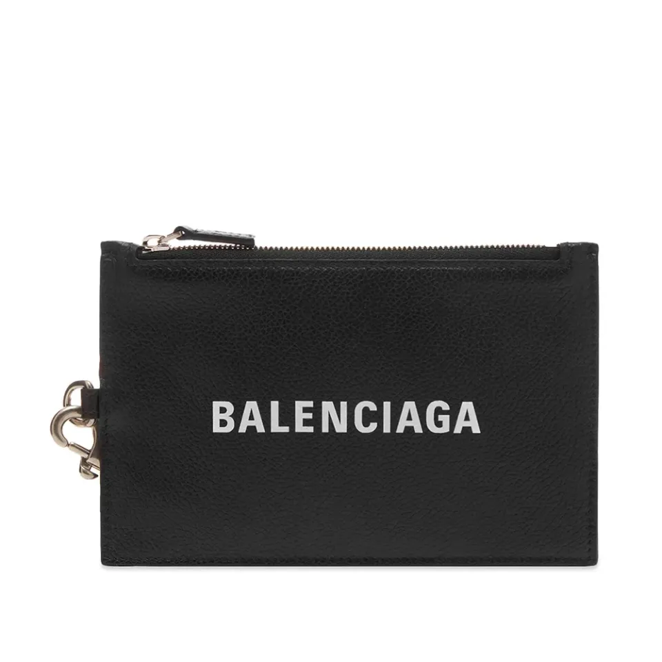 Logo Leather Passport Holder Lanyard