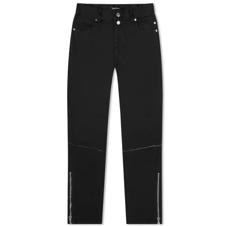 Zip Panelled Jeans