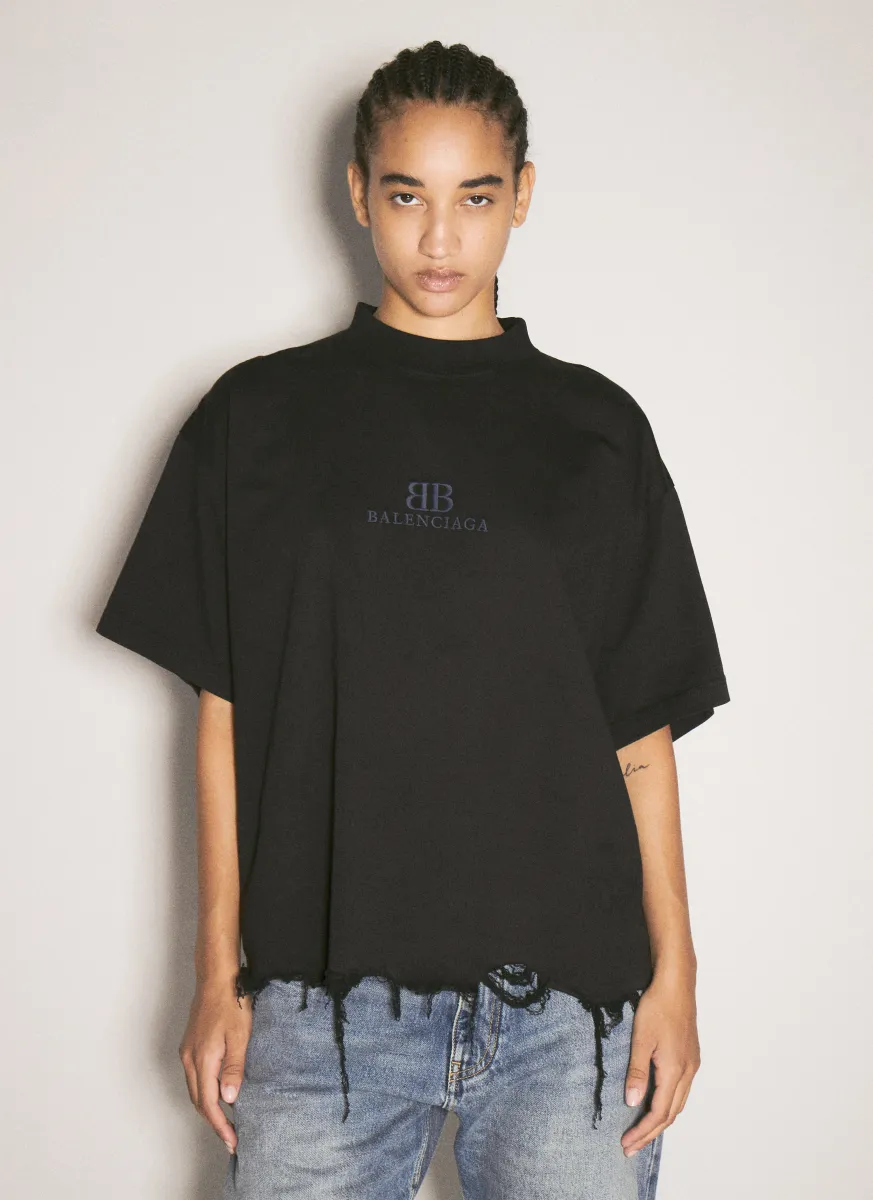 Distressed Crop T-Shirt