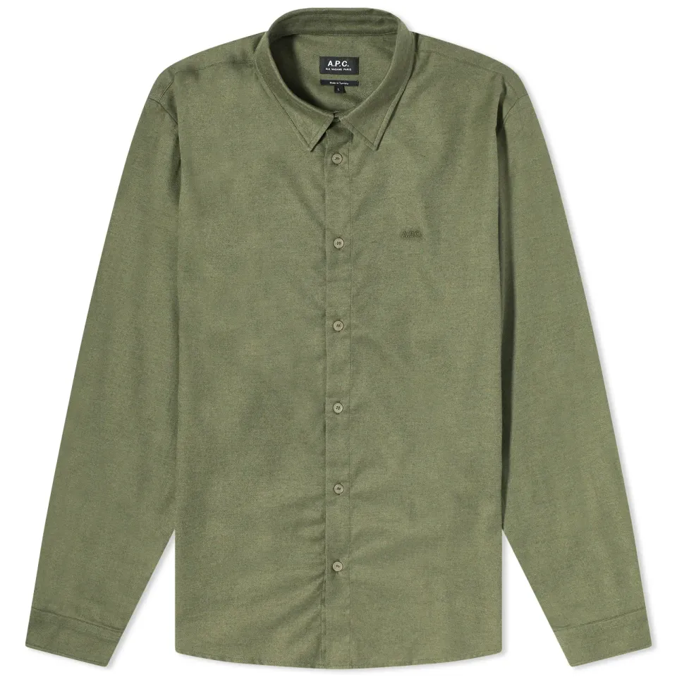 A.P.C. Vincent Logo Flannel Shirt