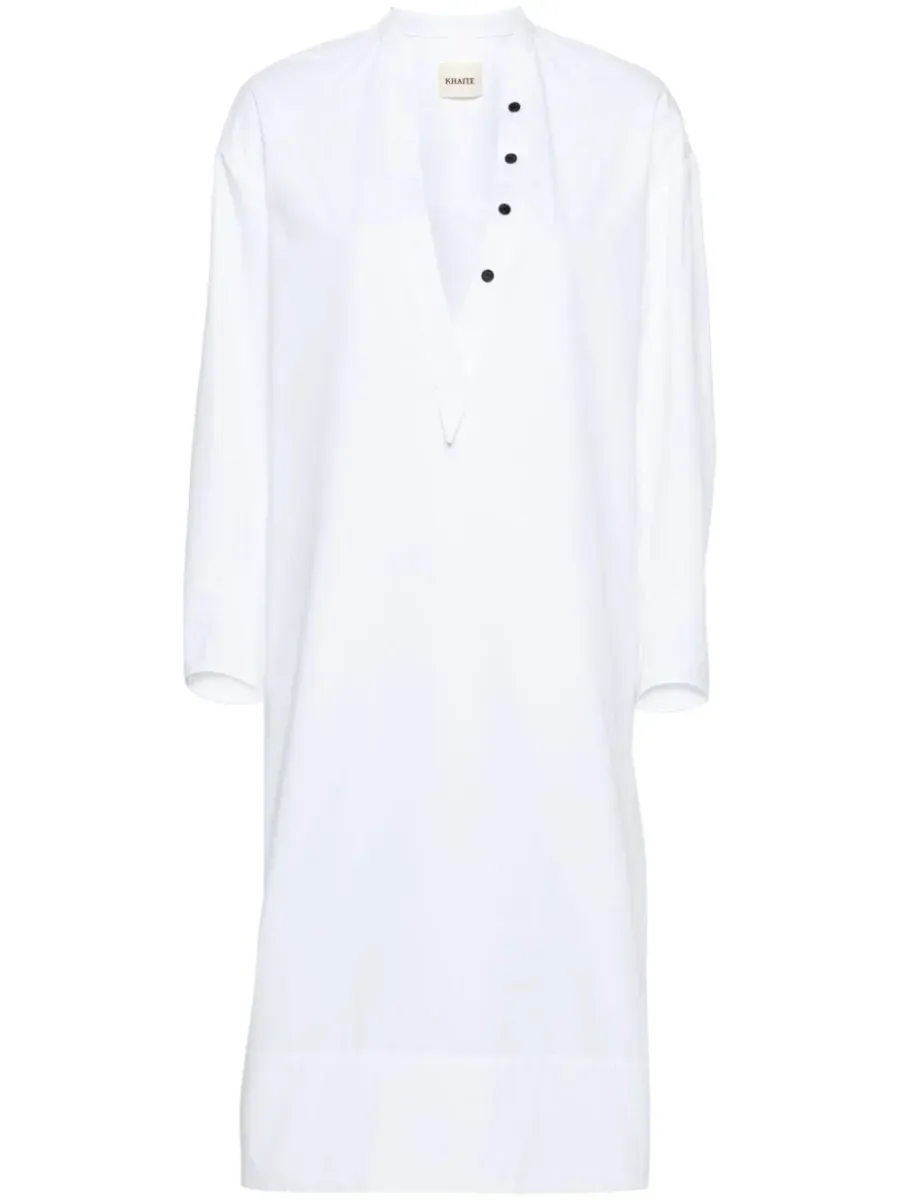 Brom Shift Midi Dress White