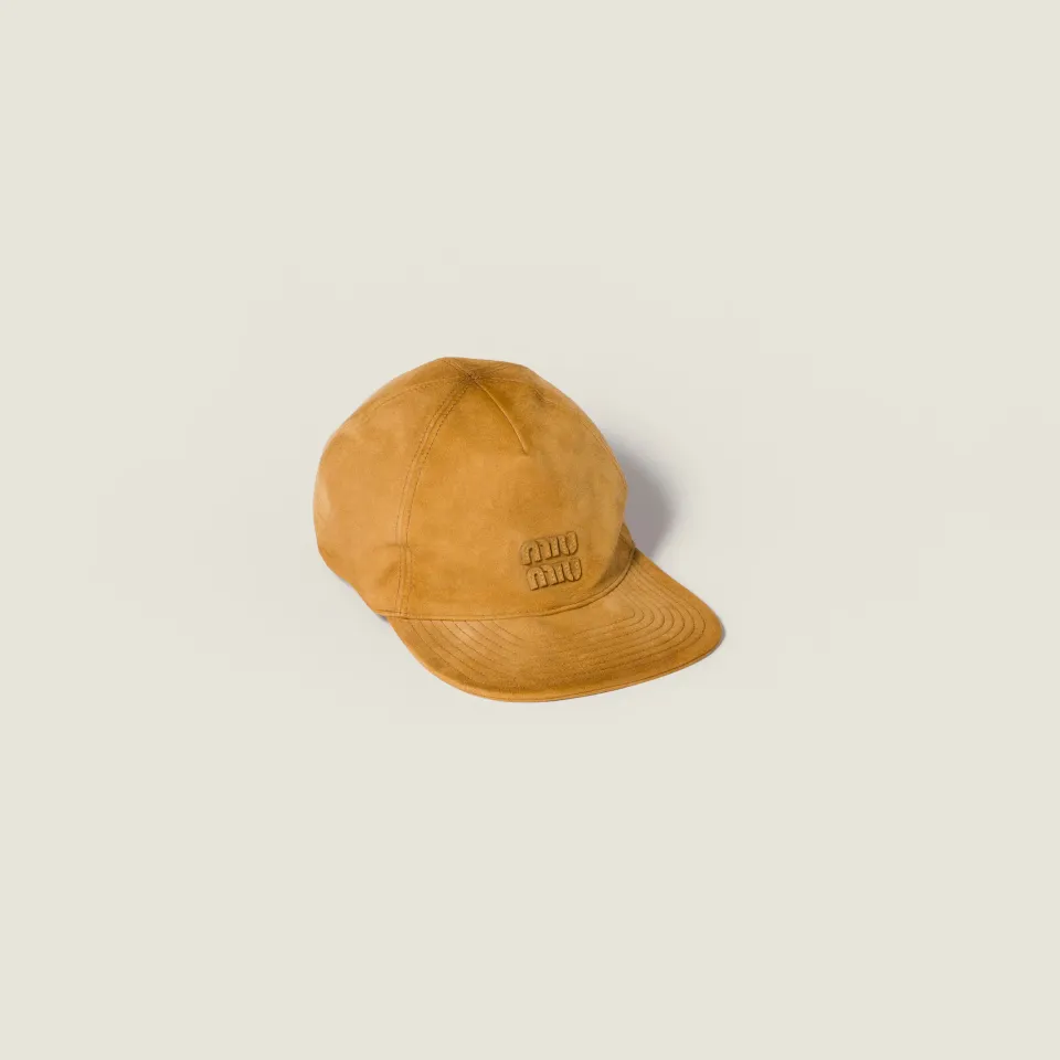 Suede baseball cap