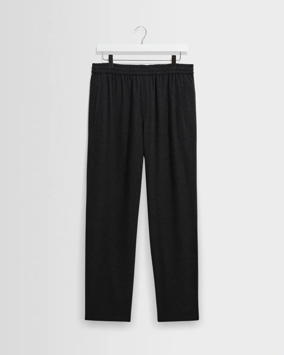 Tyne - Dark Grey Wool Blend Trouser