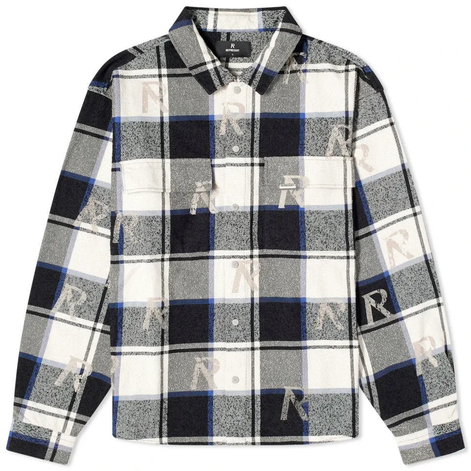 All Over Initial Flannel Shirt
