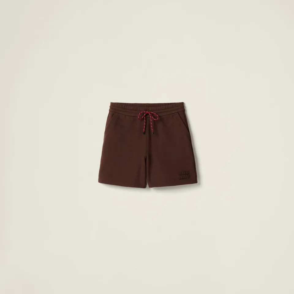 Cotton fleece shorts