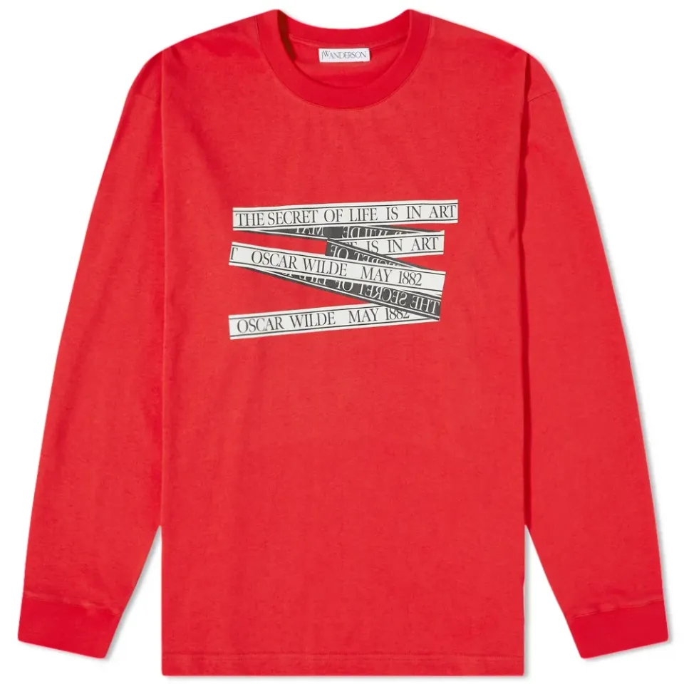 J.W. Anderson Oscar Wilde Long Sleeve Quote T-Shirt