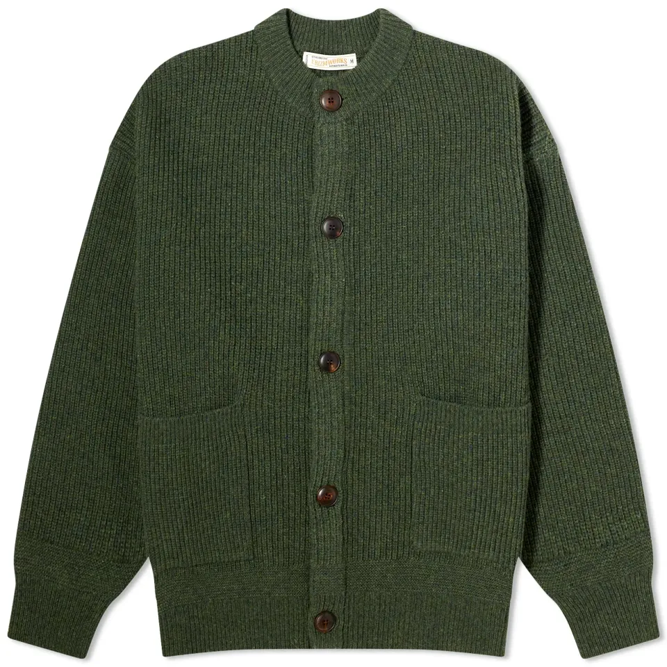 Heavy Wool Round Cardigan