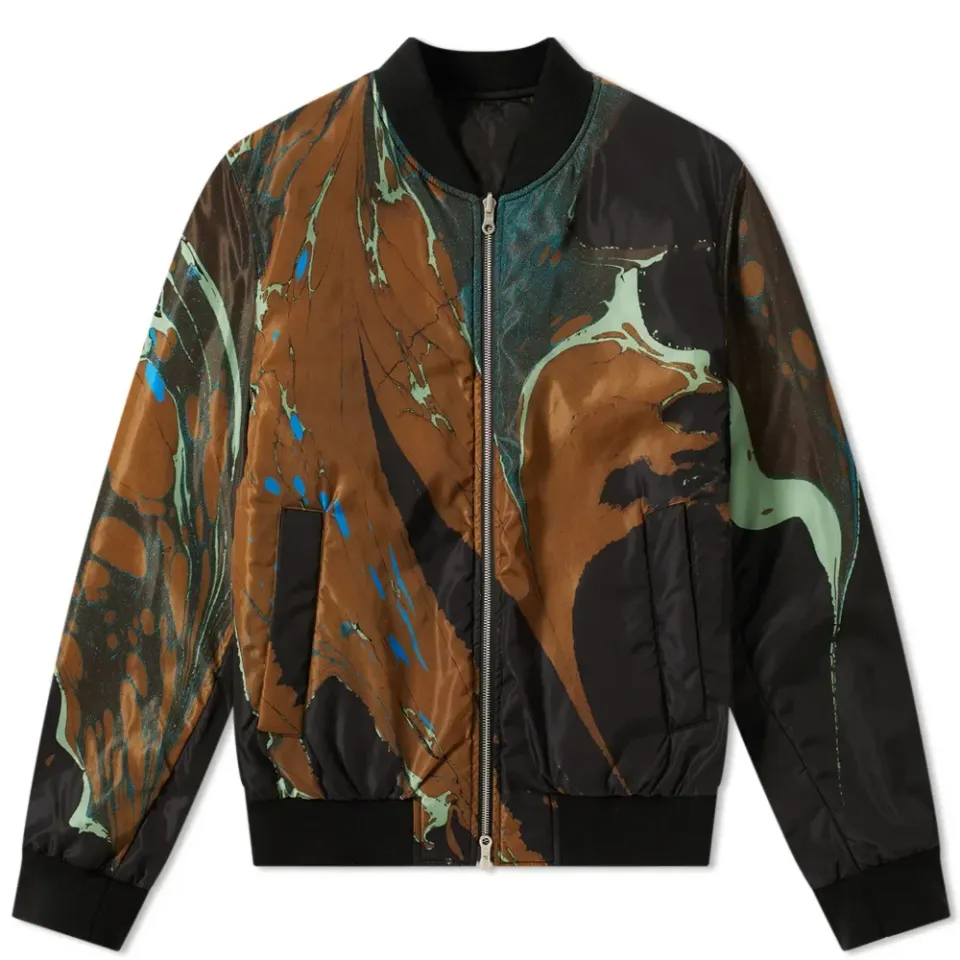 Reversible Marble Print Jacket