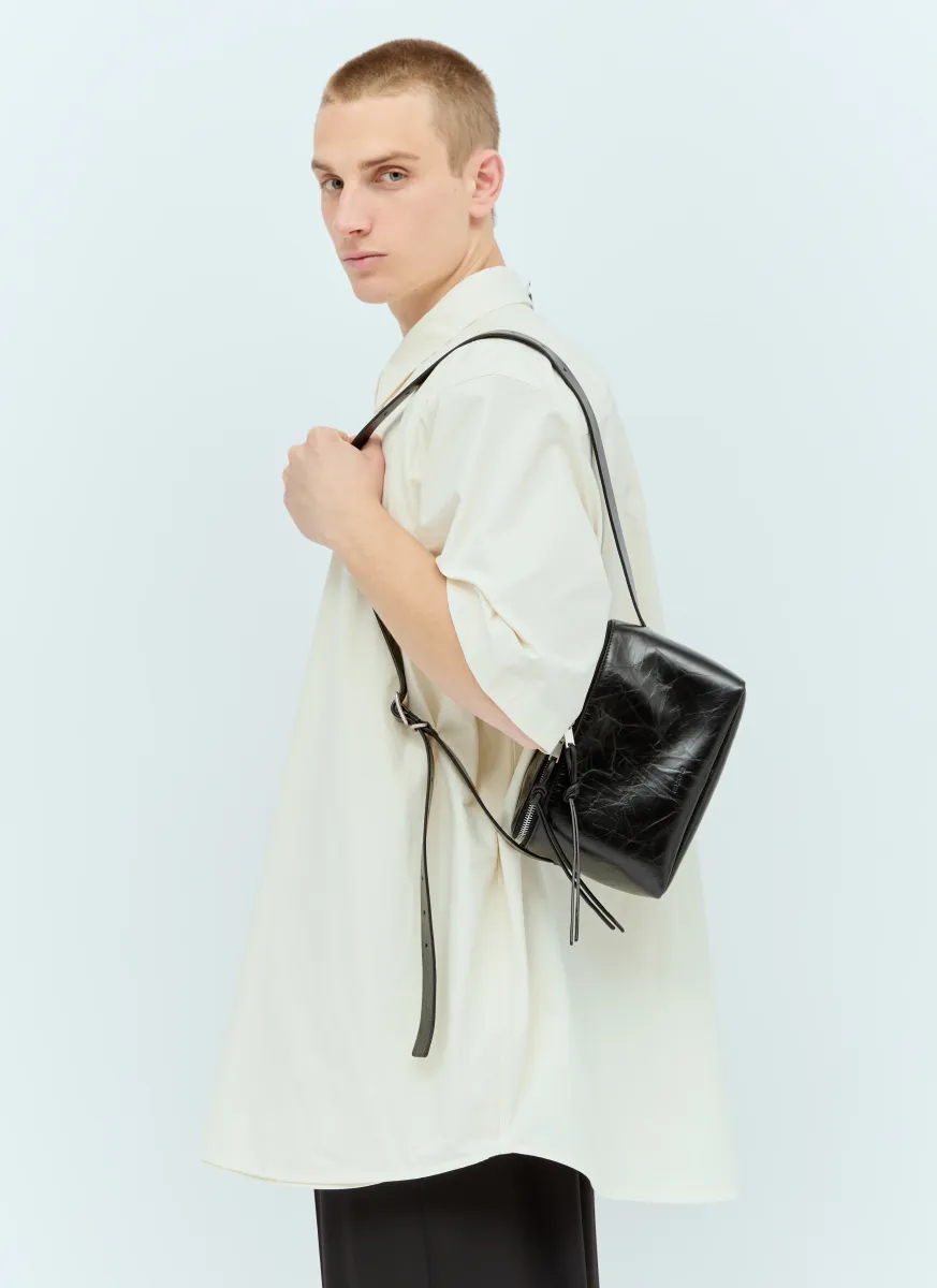 Leather Camera Crossbody Bag