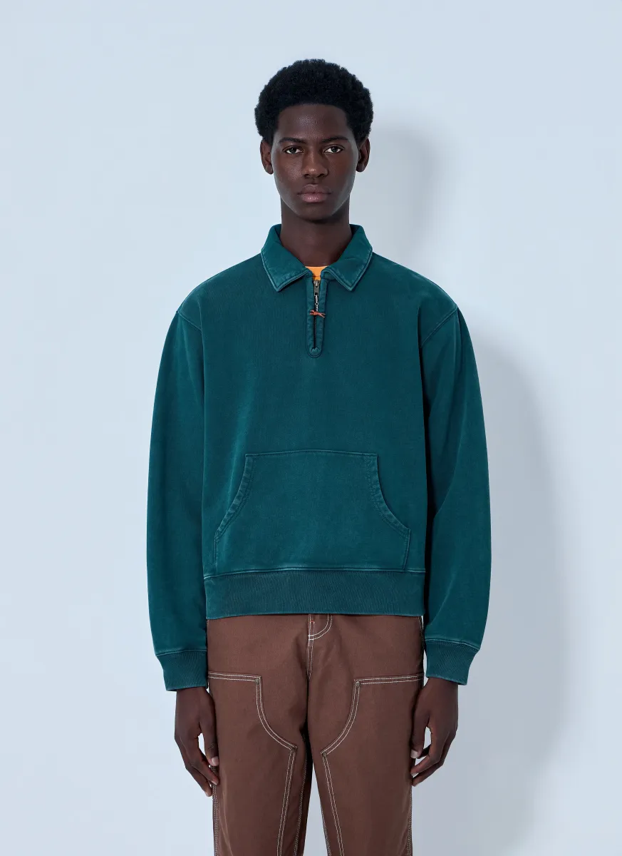 Half-Zip Cotton Sweatshirt