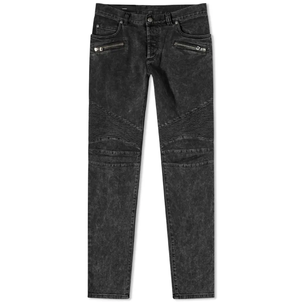 Ribbed Biker Jeans