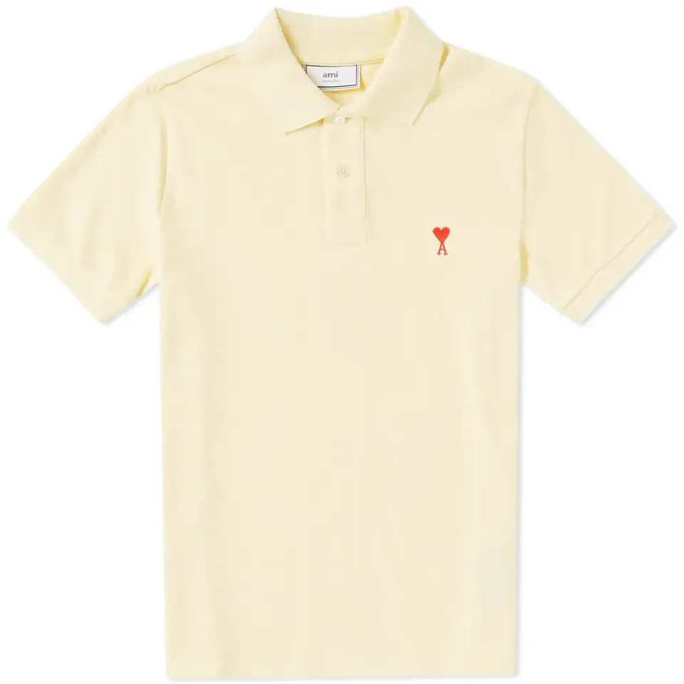 AMI Heart Embroidered Polo