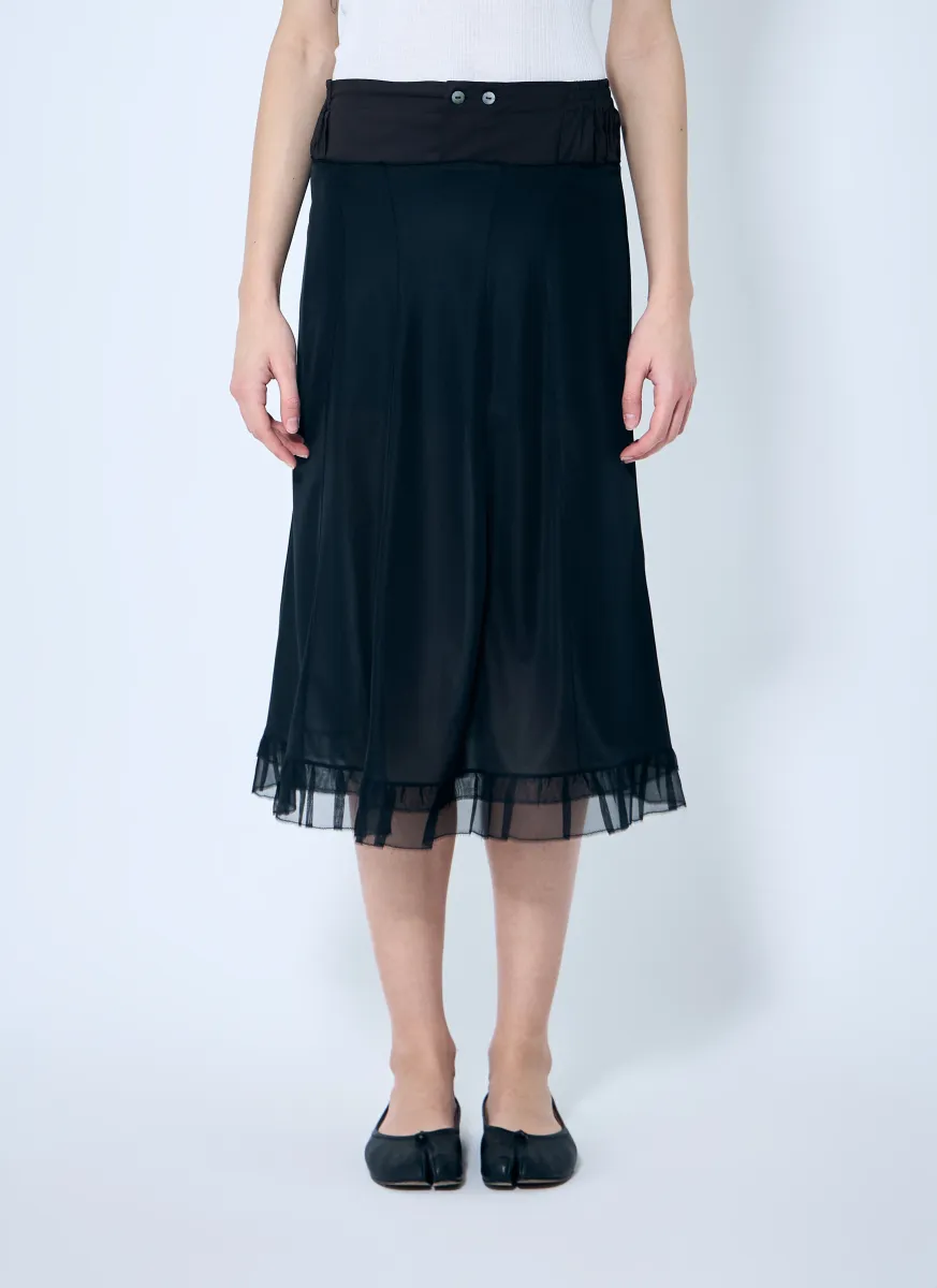 Satin Midi Skirt