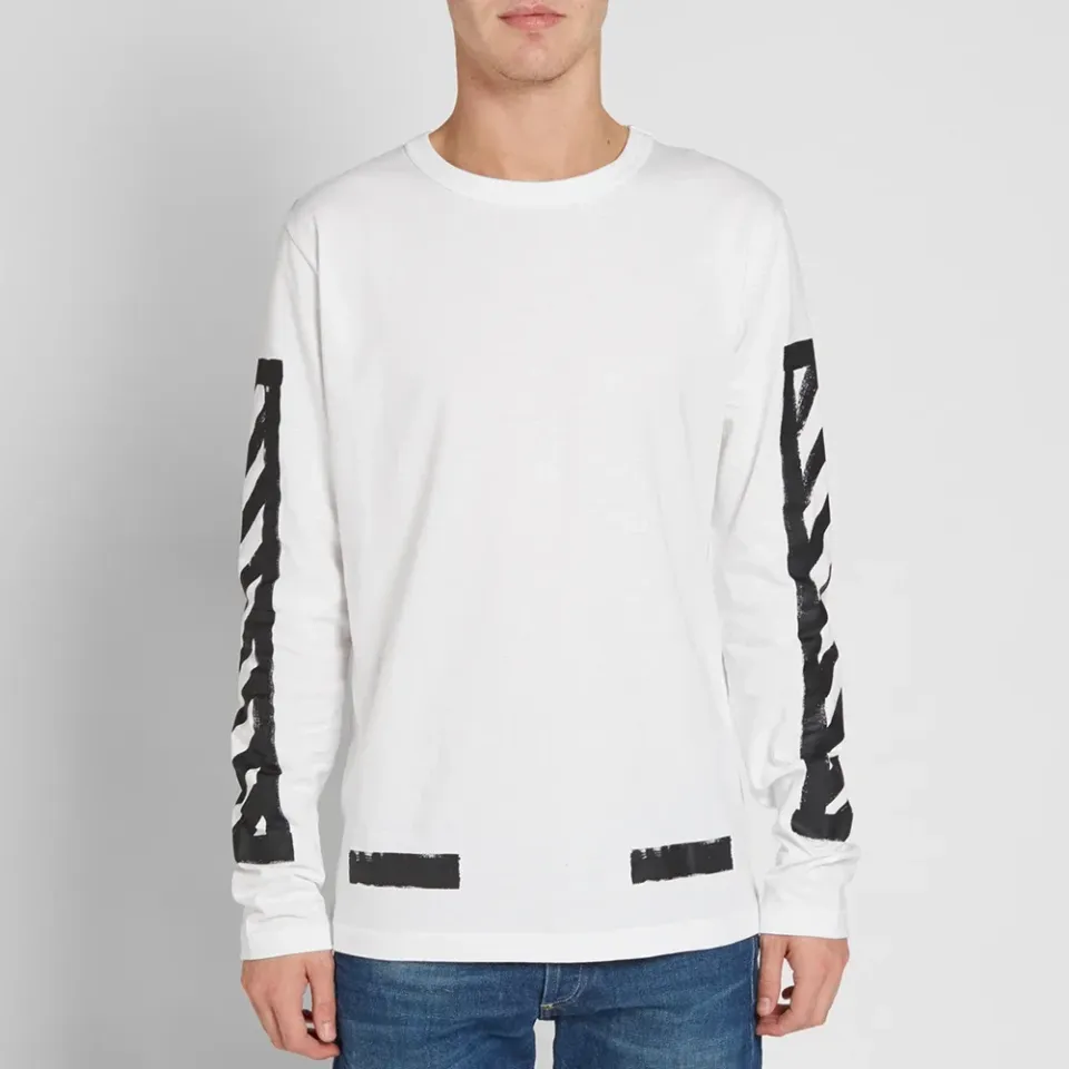 Long Sleeve Brushed Diagonals Tee